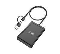 Lector/Grabador de Tarjetas Inteligentes NFC de Contacto 2 en 1 de Doble Interfaz A25P, Lector de Tarjetas PCSC Conectado A PC Mediante USB para