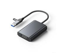 Lector Memorias USB-C 3.2 Gen 2 CFe A B para sdxc UHS-II 10Gbps Disipación Calor Protección Cortocircuito Estudio Cine(CFeA)