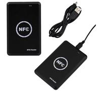 Lector RFID NFC, lector inteligente portátil 125 Khz 13,56 khz, copiadora, ICID Dual Band Uso, LED Light Prompt e interfaz USB Full Speed Contiene 5 tarjetas de doble frecuencia IC+ID