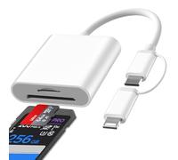 Lector Tarjetas SD iPhone, [Apple MFi Certified] Adaptador Tarjeta SD iPhone, Lightning SD Card Reader, Adaptador SD iPhone,Lector de Tarjetas SD para iPhone,Adaptador iPhone Tarjeta SD para iPhone 14