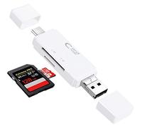 Lector Tarjetas SD/Micro SD, Lector de Tarjetas SD, Micro USB OTG Adaptador y USB 2.0 Lector Tarjetas SD Apto Soporta SD/Micro SD/TF/SDHC/SDXC/MS/MSXC/MMC
