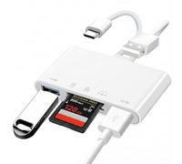 Lector Tarjetas SD Multifunción, Lector Micro SD con SDHC/SDXC/MMC USB C a SD/TF para iPhone/iPad/Macbook/Samsung/Teléfonos Android/Cámara