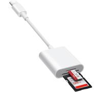 Lector Tarjetas SD USB C para iPhone 15/16/17/iPad/MacBook/Mac/Cámara (USB C Port), SD Card Reader con 2 Ranuras, Tarjeta SD y Micro SD Ranura, Leitor Cartao SD, Plug and Play