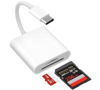Lector Tarjetas SD USB C para iPhone 15 16 17,iPad Pro/mini/Air, MacBook Air/Pro,Samsung, Huawei, Xiaom,Pixel, 2-in1 Adaptador de Tarjetas SD/Micro SD Ranura Leitor Cartao SD Card Reader Plug and Play