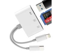 Lector Tarjetas USB C Lightning a SD(3en2)Adaptador USB OTG 3.0 Cable para iPad Micro SD TF Card Reader para iPhone 16 15 14 para Apple Tipo C Digital Cámara Memoria Fotos Adapter Android Thunderbolt