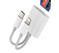 Lector Tarjetas USB C Lightning a SD Micro SD(2 En 2)TF Card Reader para iPhone 16 15 14 13 para iPad Tipo C Adaptador para Apple Digital Cámara Fotos Memoria Cable Thunderbolt Compatible Con Samsung