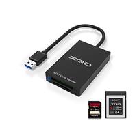 Lector Tarjetas XQD SD - USB 3.0 Lector de Tarjetas de Memoria de Doble Ranura 5Gpbs Speed Compatible con Sony G/M Series, Lexar 2933x/1400x USB Mark XQD Card, Tarjeta SD para Windows/Mac OS