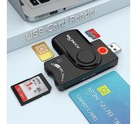 Lector USB 4 en 1 Para SIM, SD, TF y DNI Smart Card - Plug & Play, Compatible Con Windows, Mac OS, Android