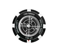 Lector verde de doble cara, herramienta portátil de entrenamiento de putt de 1.57 x 1.57 x 0.2 pulgadas, ayuda de putt de golf de alta precisión para lectura inclinada, práctica, estrategia de curso