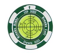 Lector verde de golf, marcador de bolas para lector verde - Indicador de bola con clip para sombrero Glof antioxidante de aleación de zinc, ayuda para la lectura del put de golf de precisión