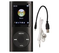 Lectores de MP3 y MP4, Bluetooth MP3 Reader para Niños, Elegante Multifuncional Sonore Slim Pérdida Delgada de 1.8 Pulgadas LCD Word Music Player (Black)