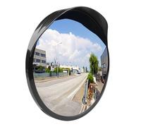Lectorias Ø30cm Espejos Convexos para Aparcamientos Seguridad, Garaje Retrovisor, Mirror Trafico Carril de Vigilancia para la Salida de Vehículos, Interior y Exterior Antirrobo uso, Negra