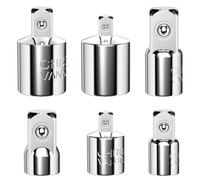 Lectorias 6 Piezas adaptador carraca de Llave de Vaso, Adaptadores para Vasos de Carraca 1/4" a 3/8", 1/2" a 3/8", 3/8" a 1/4", 3/8" a 1/2", 1/2" a 1/4", 1/4" a 1/2" para Adecuado para Llave Trinquete