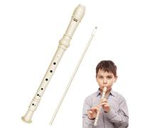 Lectorias 8 Hoyos Flauta Escolar, Flautas Dulce Soprano de Digitación Alemana, Flauto de Infantil Adultos, Sopranos Grabadora, Flute Desmontable Blancas, Plástic de Resina abs, con Varilla Limpieza.