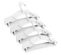 Lectorias Pack de 40 Perchas Ropa Bebe Blanco 28 cm, Perchas Infantiles con Ganchos para Ahorrar Espacio para, Perchas Niños Duraderas de Plástico para Ropa Infantil Pantalones Abrigos Faldas