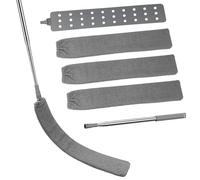 Lectorias Plumero atrapapolvo 2,5 m, Plumero Extensible para Limpieza Profunda para Muebles, Espacios Difíciles | Atrapa Polvo y Telarañas, Cepillo telescopico Limpieza con 4 Capuchas paños