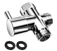 Lectorias Recambios Columna Ducha, G1/2"Válvula Tres Vias Ducha con 3 Almohadillas de Goma, Válvula Desviadora Ducha, Repartidor de Agua Ducha, Desviador para Grifo, Derivador de Ducha para Baño(20mm)