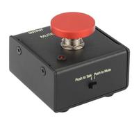 Lectronify Botón momentáneo de silencio/conversación del micrófono: empuje para hablar o presionar para silenciar, indicador LED, uso de escritorio o interruptor de pie, para micrófonos dinámicos y de