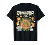 Lectura Abuelo del Salvaje Safari Primer Cumpleaños Camiseta
