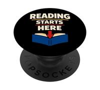 Lectura de concientización sobre alfabetización Infantil Salva Vidas Lector PopSockets PopGrip Adhesivo