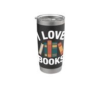 Lectura de diseño de ratón de biblioteca I Love Books Vaso térmico de acero inoxidable de doble pared