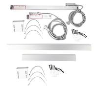 Lectura de escala lineal DRO 2AE 3AE Codificador lineal de aleación de aluminio de alta precisión para fresadora de torno Juego de 2 piezas con accesorios de montaje (Carrera (200 mm y 450))
