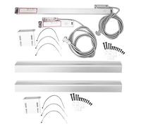 Lectura de escala lineal DRO 2AE 3AE Codificador lineal de aleación de aluminio de alta precisión para fresadora de torno Juego de 2 piezas con accesorios de montaje (Carrera (200 mm y 350 mm))
