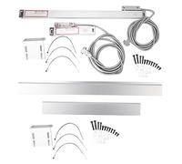 Lectura de escala lineal DRO 2AE 3AE Codificador lineal de aleación de aluminio de alta precisión para fresadora de torno Juego de 2 piezas con accesorios de montaje (Carrera (200 y 400 mm))