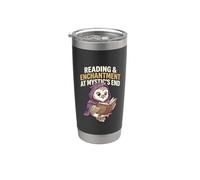 Lectura & Encantamiento en Mystics Cita M Owl Book Lover Club Vaso térmico de acero inoxidable de doble pared