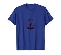 Lectura Entre el Libro de vinos y el Arte de los Amantes del Vino Camiseta, Hombre, Azul Real, S