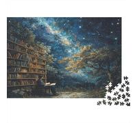 Lectura Nocturna Estrellada Puzzle 1000 Piezas para Adultos Entrenamiento De Concentración Mejora De La Concentración Más Vendido Decoración del Hogar Cartón Grueso 52x38cm/1000pcs