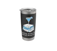 Lecturas de ficción para amantes de los libros & Margaritas Vaso térmico de acero inoxidable de doble pared