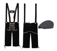 Lecturas en La Historia Medieval Étnicos Masculinos Tradicionales Trajes Oktoberfest Pantalones de peto Mono Sombrero de Dos Piezas Cosplay Disfraces Sexy Para Mujeres (Gris Oscuro, XXL)