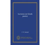 Lectures on Greek poetry
