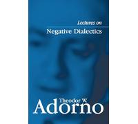 Lectures on Negative Dialectics: Fragments of a lecture course 1965/1966