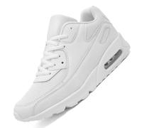 LECYGNB Zapatillas de Deporte Zapatillas Running Hombre Correr Jogging Caminar Gimnasio Deportives Tenis Trabajo Sneakers Ligeros Transpirables Blanco EU 39