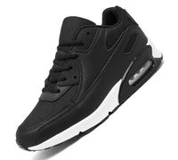 LECYGNB Zapatillas de Deporte Zapatillas Running Hombre Correr Jogging Caminar Gimnasio Deportives Tenis Trabajo Sneakers Ligeros Transpirables Negro Blanco EU 43