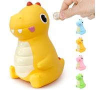 LEcylankEr Dinosaurio Hucha Niño Niña (Amarillo) | Hucha Regalo de Cumpleaños Material de PVC de Seguridad Bueno para Decoración