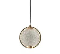 LED 14W Disco de cristal de diamante Luces colgantes Galvanoplastia moderna Lámparas colgantes de metal Restaurante Bar Mostrador Isla de cocina Decoración de iluminación comercial para el hogar