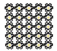 Led 3W 3000 4000K Regulable 3W Ultra Brillante LED sustrato de aluminio 25 Uds alto brillante chip integrado fuente de luz LED grano foco lámpara cálida 3000 3200K (4000-4500K)