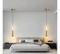 LED 5w Luces colgantes dormitorio mesilla de noche Lámpara de techo moderno diseño Colgante de luz lámpara colgante candelabro 3000K candelabro Para sala de estar escalera,Oro