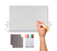 LED Acrylic Dry Erase Board with Stand and Markers, Light-Up Message Whiteboard for Notes and Drawing, Illuminated Writing for Kitchen Decor, Office Desk, Night Display, and Creative Planning