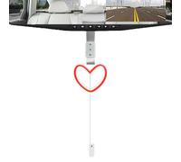 LED Ambient Lighting Car - Rear View Mirror Charm, Car Interior Atmosphere Lights, Heart Shaped Automotive LED Ornament, Rear Bumper Warning Ring For SUV RV Sedan Truck Auto Vehicle Minivan Van