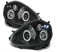 LED Angel Eyes Combinación Faro Delantero Fiat Grande Punto 05-08 Negro