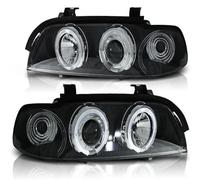 LED Angel Eyes Combinaion Scheinwerfer Tuning Tec Para BMW 5er E39 95-03 Negro