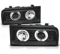 LED Angel Eyes Faros Combinados Para VW Corrado 88-95 Negro Izq Der Del
