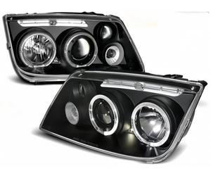 LED Angel Eyes Frontscheinwerfer Para VW Bora 98-05 Negro Izq. Der.