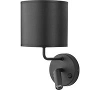 LED Aplique Con Lámpara de Lectura en Negro Dormitorio Salón Lámpara Pasa E27