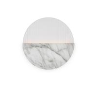 LED Aplique Cristal Blanco Metal 3000 K Ø 30CM Redondo Modern Wandleuchte Salón