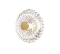 LED Aplique Cristal Metal Oro Salón Oficina Ø18 CM 3000K Wandleuchte Redondo